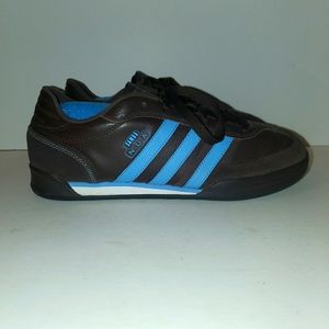 Adidas Samba NAU  Turf  Brown  Blue Stripes Sz 7.5